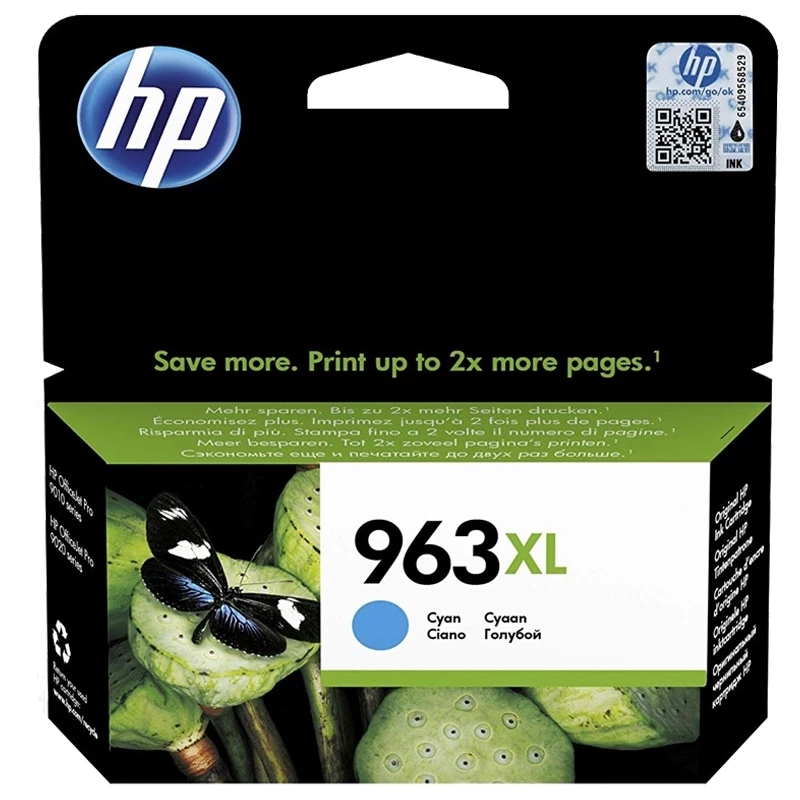 HP 963XL High Yield Cyan Original Ink Cartridge, Cyan, 1 pc(s), 1600 pages