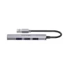 Unitek H1208A USB-A Hub, 4 Ports (1x USB-A 5 Gbps, 3x USB-A 2.0), Aluminium, Silver