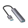 Unitek H1208A USB-A Hub, 4 Ports (1x USB-A 5 Gbps, 3x USB-A 2.0), Aluminium, Silver
