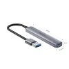Unitek H1208A USB-A Hub, 4 Ports (1x USB-A 5 Gbps, 3x USB-A 2.0), Aluminium, Silver