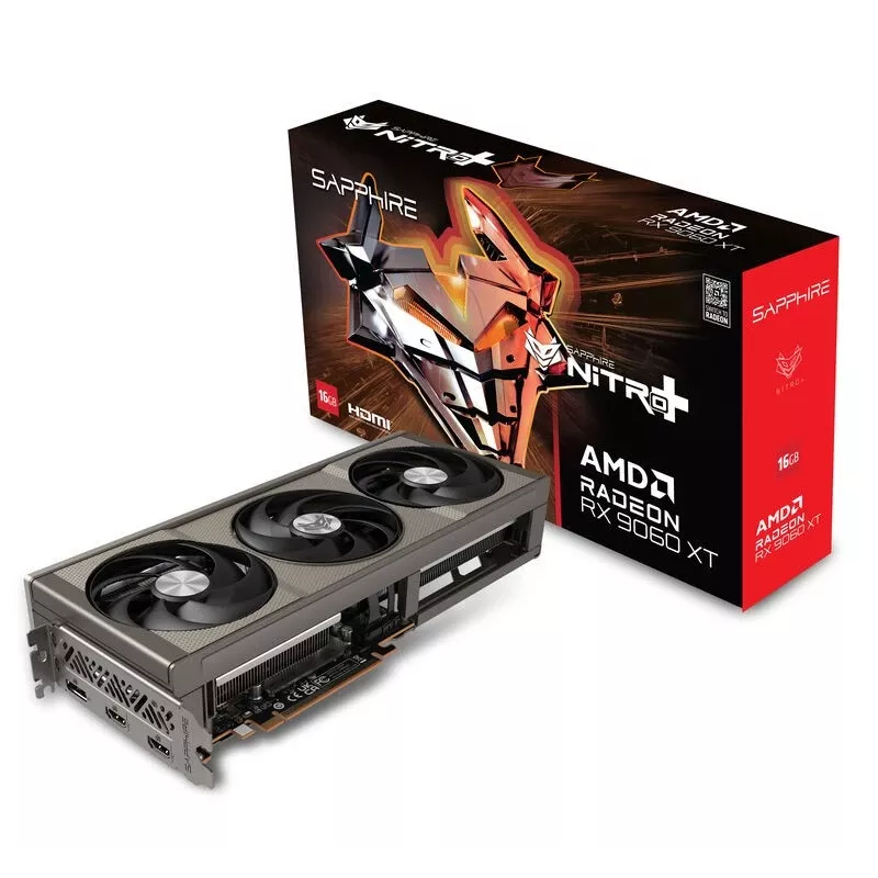 Graphics card Sapphire NITRO+ Radeon RX 9060 XT — 8 GB GDDR6, 128-bit, PCIe x16 5.0
