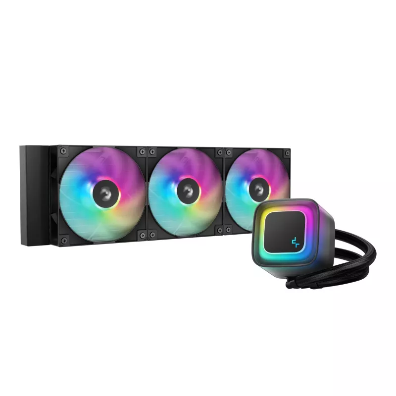 All-in-one liquid cooler DeepCool LE360 V2 with 3x 120 mm fans, Hydro Dynamic Bearing, black, supports LGA1150/1151/1155/1200/1700/AM4/AM5