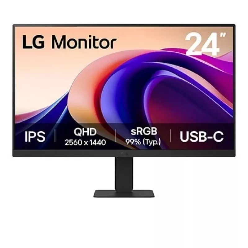 LG 24U631A-B computer monitor 60.5 cm (23.8 inch) 2560 x 1440 pixels Quad HD Black