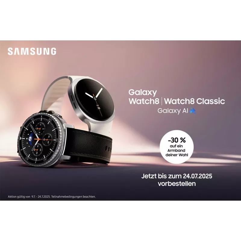 Samsung Galaxy Watch 8 3.81 cm (1.5 inch) AMOLED 44 mm Digital 480 x 480 pixels Touchscreen Graphite Wi-Fi GPS (satellite)