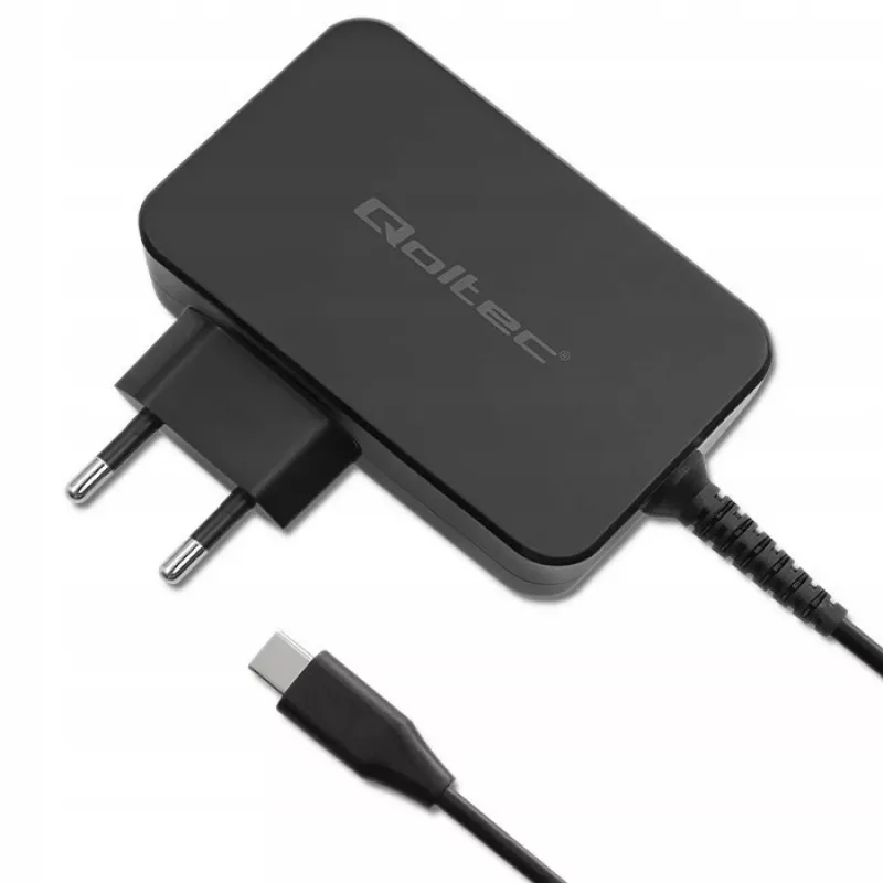 GaN Power Adapter QOLTEC 52387 90W 1x USB‑C 5–20V
