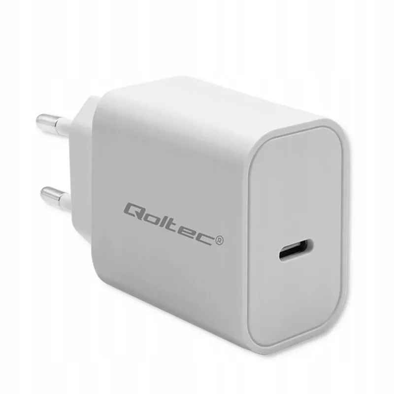 QOLTEC Super Quick PD Charger 20W USB-C (5V/12V) – Portable Fast Charger