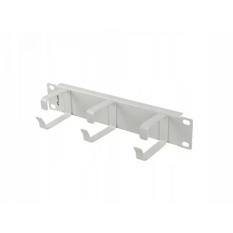 Cable organizer 10 inches with 3 metal holders TYPE B grey