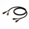 RCA/Cinch audio cable Procab KPCL078 2x male, 0.5 m