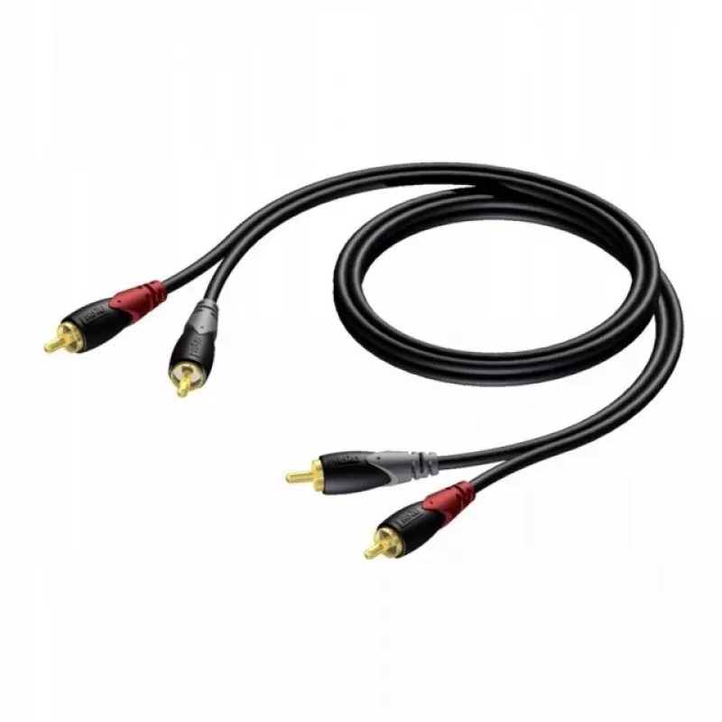 RCA/Cinch audio cable Procab KPCL078 2x male, 0.5 m