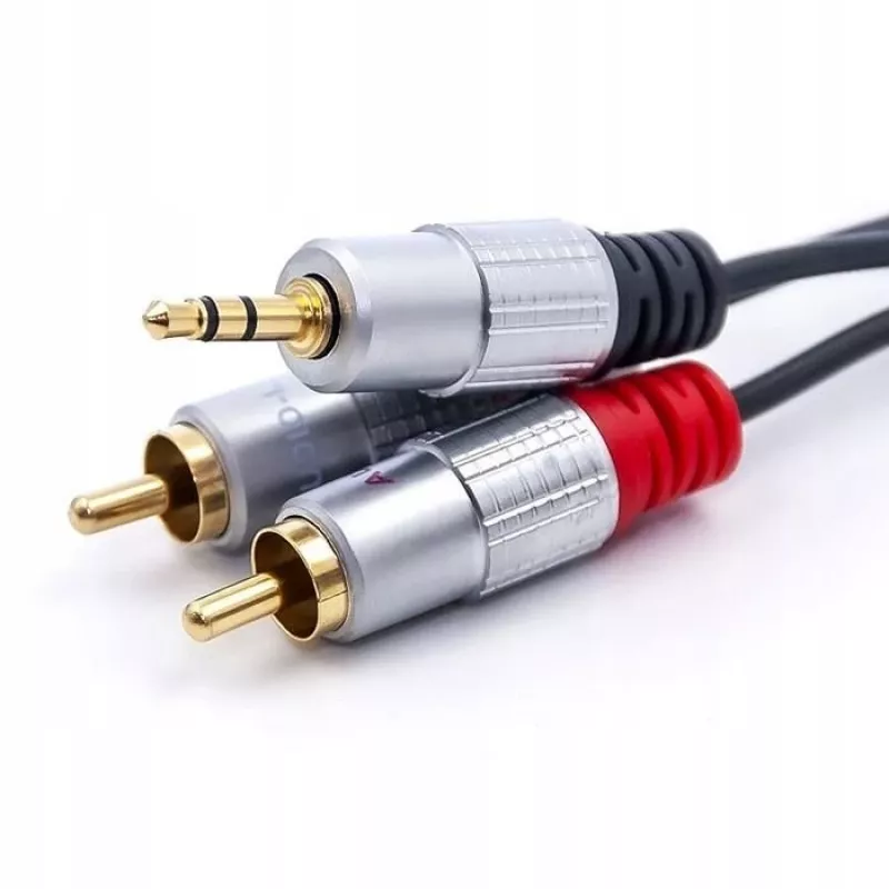Audio Cable Qoltec 52340 2m 2xRCA 3.5mm Black