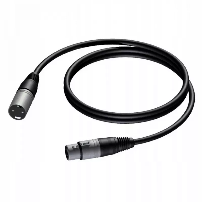 Procab XLR male to XLR female cable 1.5 m — balanced microphone/audio cable