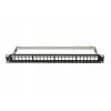 Patch panel empty 24 ports 1U 19 inches ftp for keystone modules black