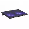 Cooling pad MS D10 5 with Black LED lighting, dual USB ports