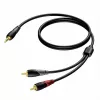 3.5 mm jack male stereo to 2x RCA/Cinch male audio cable Procab 1KPCL049 5 m