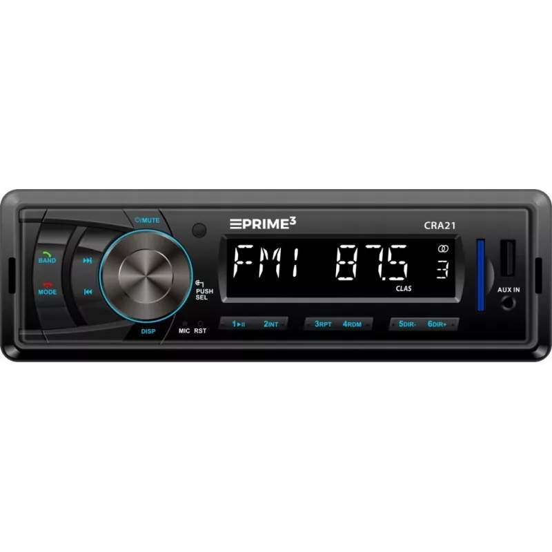 Car FM Radio Receiver PRIME3 CRA21 BT Bluetooth with FM Tuner and Bluetooth Connectivity