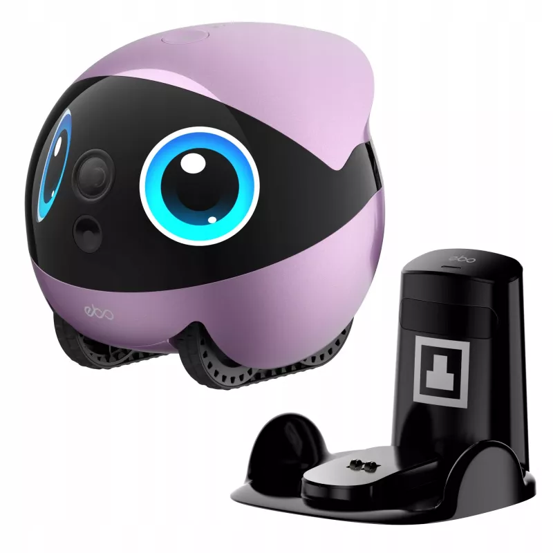 EnaBot Ebo Air 2 Plus Home Mobile Monitoring Robot with AI Camera Purple