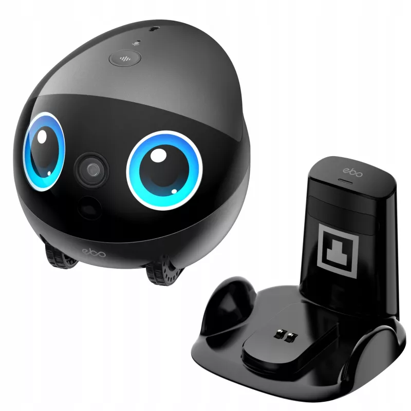 EnaBot Ebo Air 2 Plus Home Mobile Monitoring Robot with AI Camera, Grey