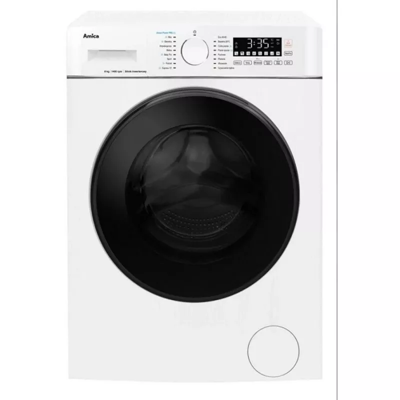 Washing Machine Amica Capacity 8kg, Energy Class a, 1400 RPM, 16 Programmes, White