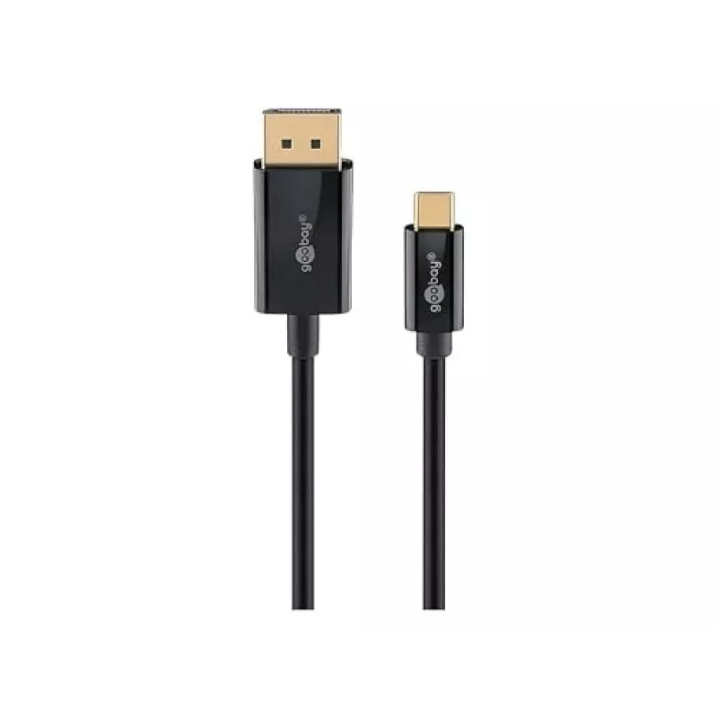 Goobay USB C to DisplayPort Cable - Gold-Plated Connectors, Ultra HD Resolutions up to 4k @ 60Hz Type C Thunderbolt 3/4 to DP Adapter Compatible with