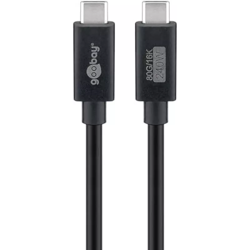 USB-C cable WENTRONIC USB4 Gen4 1.2m — supports 16k@60Hz and 4K@120Hz