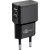 Wentronic goobay Dual USB charger - Power Supply - 12 Watt - 2,4 A - 2 Output Ports (USB) - Black (44951)