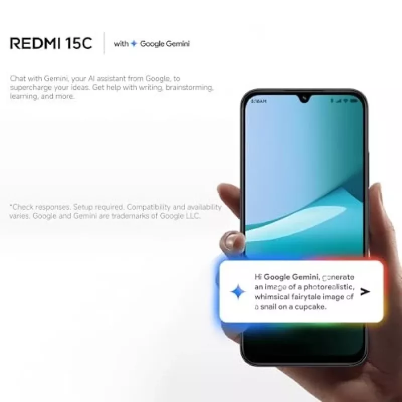 Smartphone Xiaomi Redmi 15C 6.9 inch 4 GB RAM 128 GB storage Blue, Helio G81-Ultra, 6000 mAh, IP64