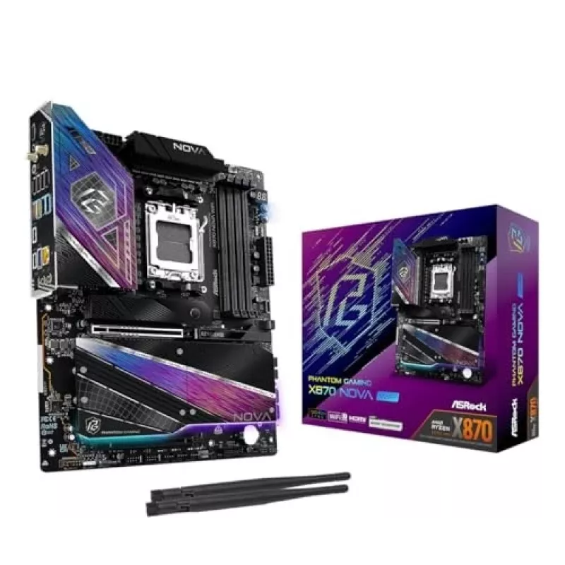 Motherboard ASRock X870 NOVA WIFI — AMD X870, Socket AM5, ATX, 4× DIMM DDR5, 256GB, Wi‑Fi 6E, 2.5GbE
