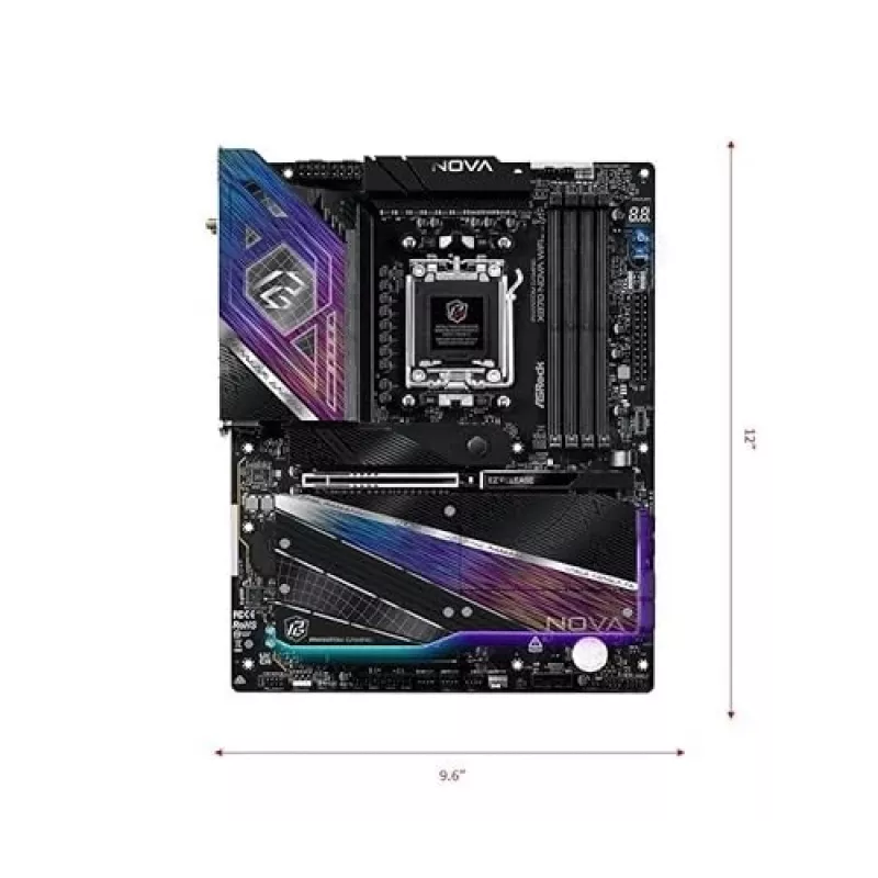 Motherboard ASRock X870 NOVA WIFI — AMD X870, Socket AM5, ATX, 4× DIMM DDR5, 256GB, Wi‑Fi 6E, 2.5GbE