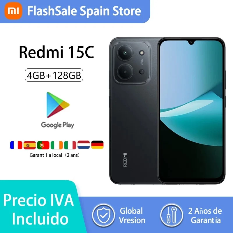 Xiaomi Redmi 15C 4G Smartphone 6.9 inch 4GB/128GB Midnight Black