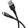 Goobay USB Cable-C Fabric Supersoft with Metal Connectors, 2 M, Black (2m, USB 2.0, 60W), USB Cable