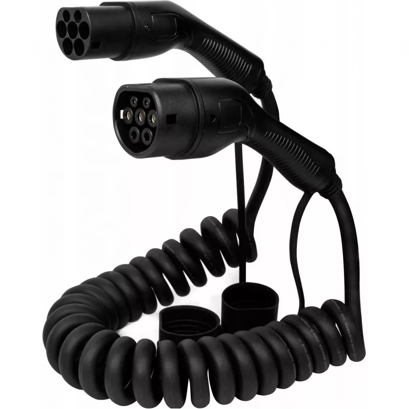 Charging cable DEFENZO SPIRO AC11 5 m USB Type-C fast charging, Type 2 vehicle connector, 11 kW, IP55