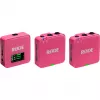 Wireless microphone RODE Wireless GO III Pink — compact dual-channel transmitter and receiver system