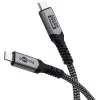 Goobay USB Cable-C with Braided Sleeve, USB4, 240 W, 40 Gbit/s, Power Delivery, 1,5 M (1.50m, USB 4.0, 240W), USB Cable