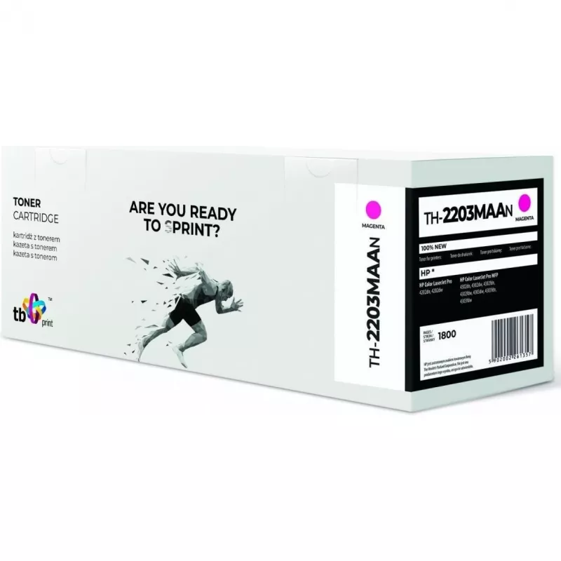 Print, Toner, Toner per HP Color LaserJet Pro 4202 W2203A TH-2203MAAN 100 Nuovi Magenta