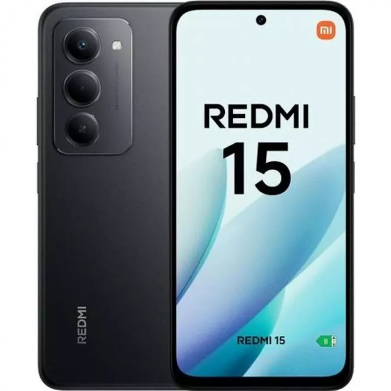 Smartphone Xiaomi Redmi 15 6.9 inch 8 GB RAM 256 GB storage 7000 mAh Black
