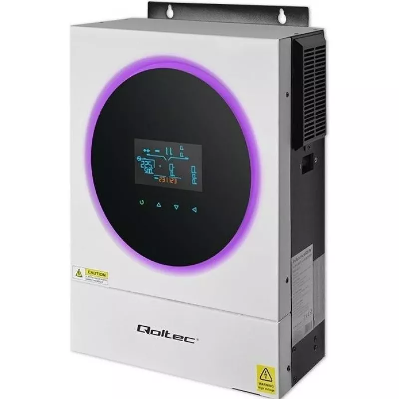 Qoltec, voltage converter, hybrid solar inverter Off-Grid 4kVA 4kW 120A MPPT LCD Wi-Fi BMS Sinus
