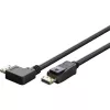Cable DisplayPort Plug 90° > DisplayPort Plug, 8K / 144Hz (black, 2 Meter, 1 Plug 90° side-angled, 54 Gbit/s, DisplayPort 2.0 / 2.1)