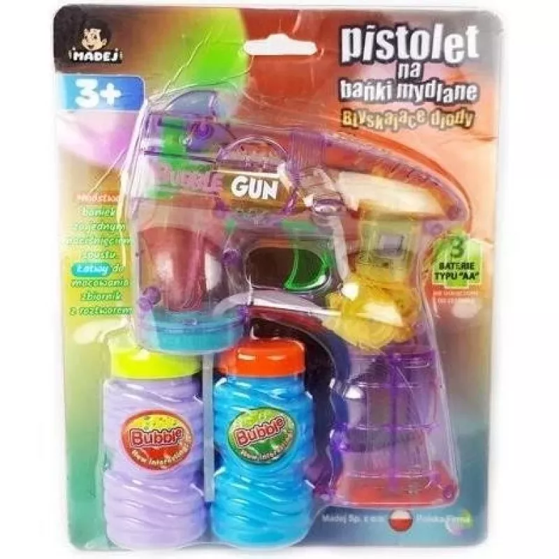 Bubble gun Madej 000999 — handheld soap bubble light gun for play