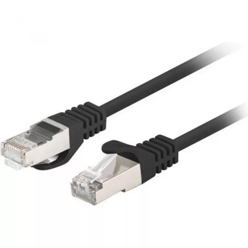 Lanberg Cable Patch Cat.6 Ftp 0,5 M Black Fluke Passato Confezione Da 10 Pezzi (F/UTP, CAT6, 0.50m), Cable Di Rete