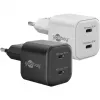 Wall charger GOOBAY 75333 — Universal indoor AC USB-C charger, 2x USB-C, 35 W, Black