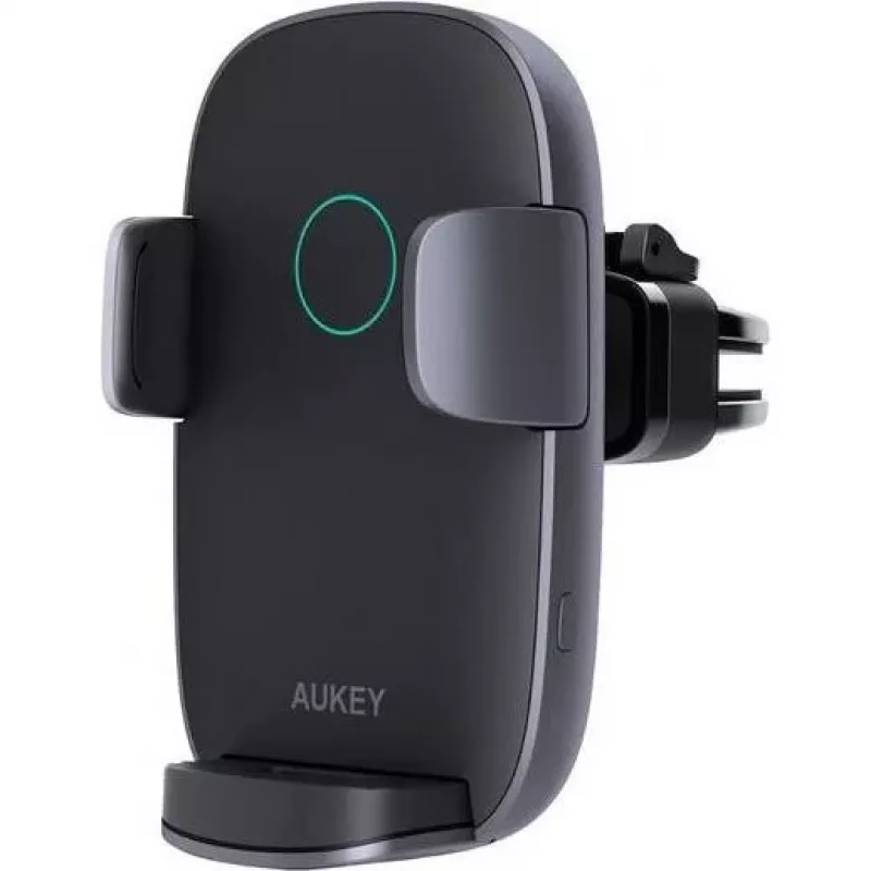 Wireless Charging Phone Mount Aukey HD-C52 — Qi-compatible adjustable-angle car phone holder with wireless charging