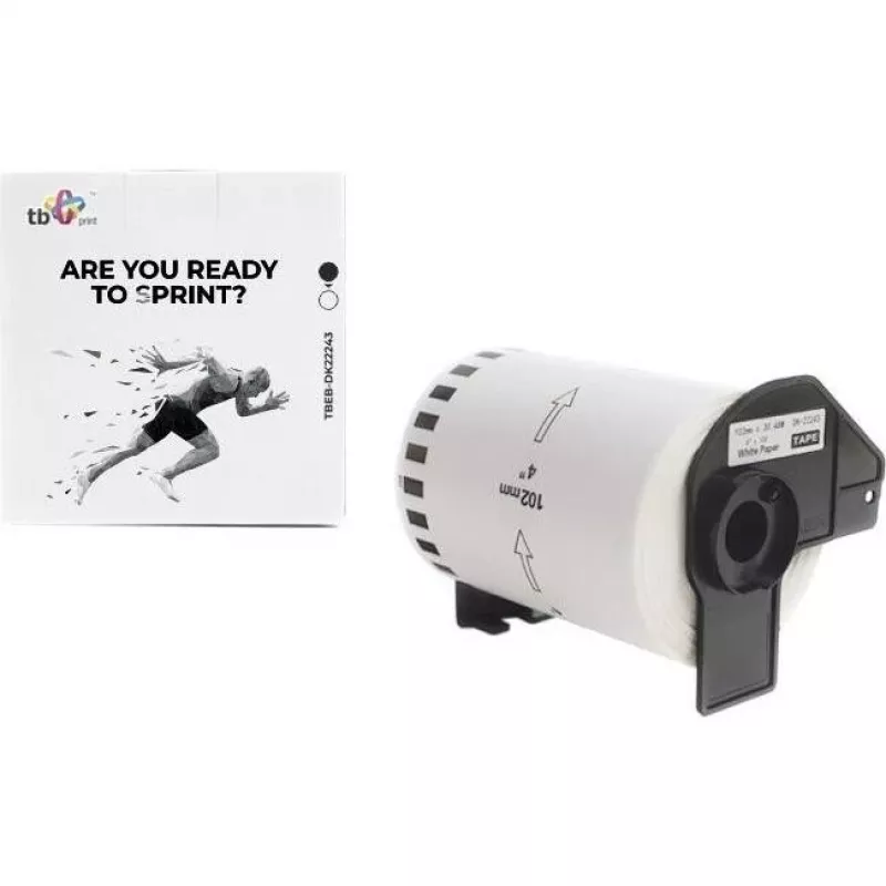 Print, Label Roll, TB Labels TBEB-DK22243 Brother Black Su White 102x30.48mm (10.20cm)