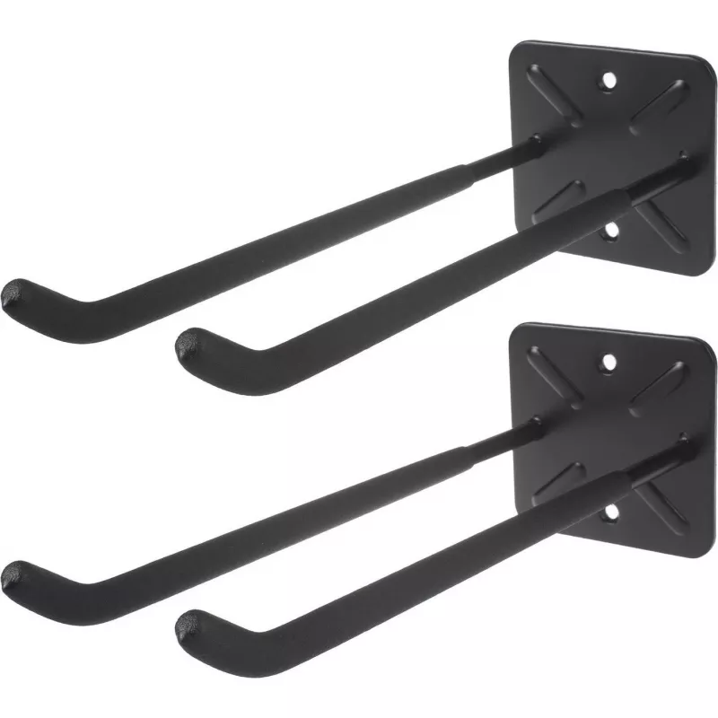 Wall-mounted Double Hook Set MACLEAN MC-436 — durable steel construction, for tools and storage