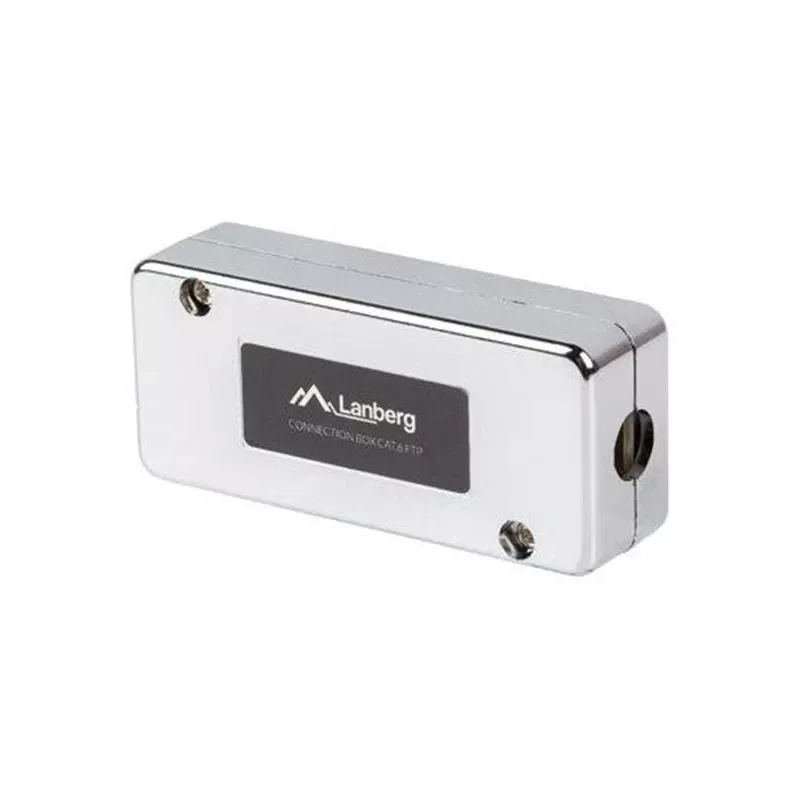 LANBERG network junction box PLC-6SL1-S, Cat6 S/FTP (S-STP), silver, 82×35×23 mm