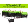Voltage balancer QOLTEC 51098 for 48V systems — 4×12V battery equalizer