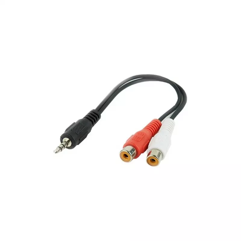 Audio Jack (3.5mm) to 2 RCA Cable GEMBIRD CCA-406 20 cm Black