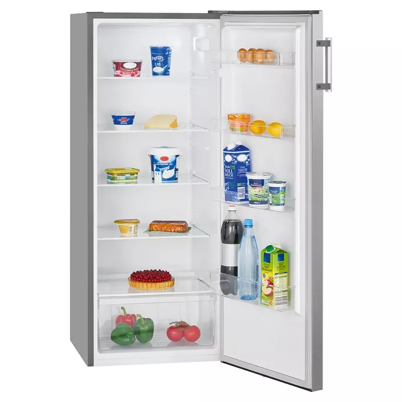 Freestanding refrigerator BOMANN VS 7316 IX, 242 L, stainless steel, E class, 5 glass shelves