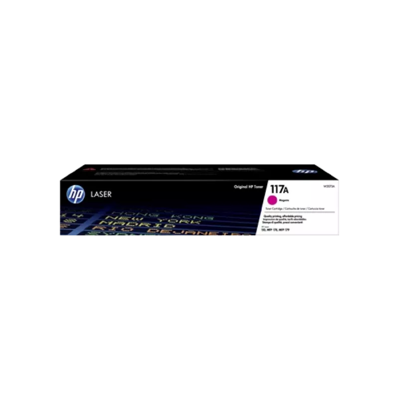 HP 117A Yellow Original Laser Toner Cartridge. Colour toner page yield: 700 pages, Printing colours: Yellow, Quantity per pack: 1 pc(s)