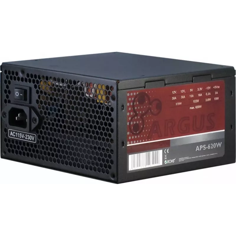 Inter-Tech Argus APS Power Supply Unit 620 W 20+4 Pin ATX ATX Black