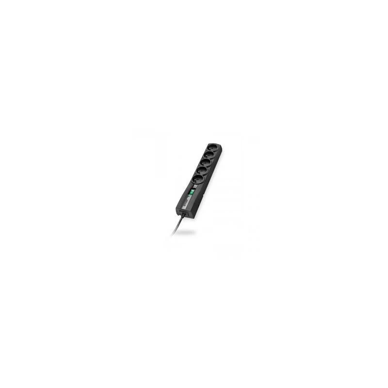 Surge-protected power strip EVER CLASSIC 5x Type E outlets, 250 V, 1.5 m cable, 175 J, with switch